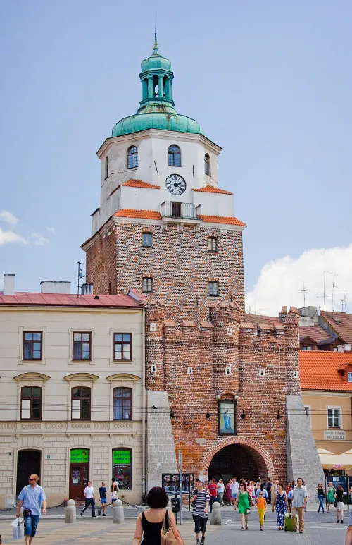 Kraków Gate in Lublin, stop 10 on the self-guided walking tour