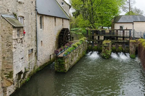 Aure Watermill in Bayeux, stop 5 on the self-guided walking tour