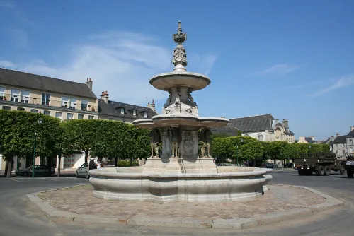 Place Saint-Patrice in Bayeux, stop 1 on the self-guided walking tour