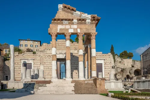 Capitolium and Roman Forum in Brescia, stop 5 on the self-guided walking tour