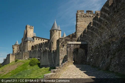 Porte d'Aude in Carcassonne, Station 6 auf dem selbstgeführten Stadtrundgang