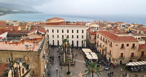 Piazza del Duomo in Cefalu, stop 2 on the self-guided walking tour
