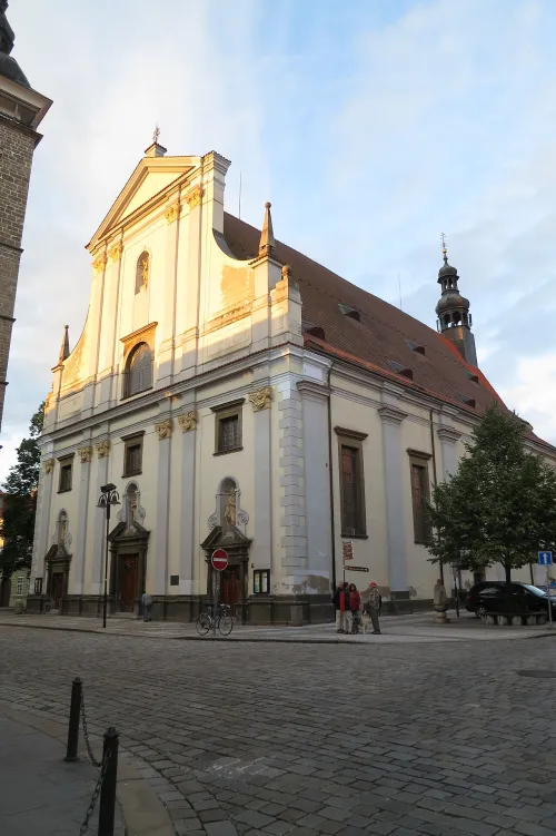 St. Nicholas Cathedral in Ceske Budejovice, stop 3 on the self-guided walking tour