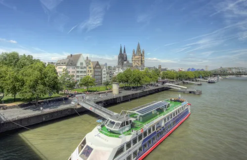 Rheinpromenade in Cologne, stop 10 on the self-guided walking tour