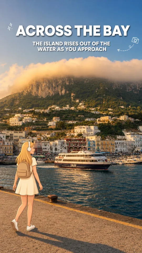 The hydrofoil crossing to Capri