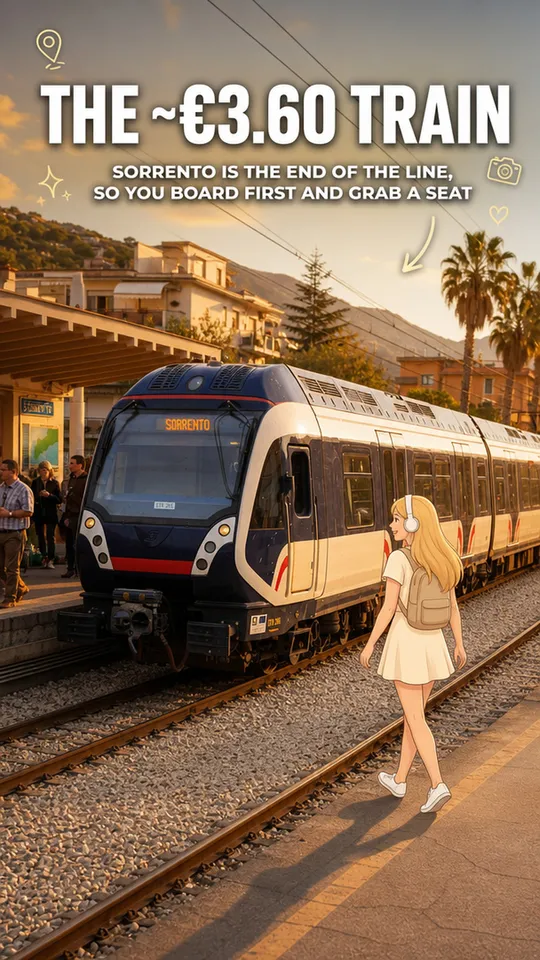 Circumvesuviana train at Sorrento