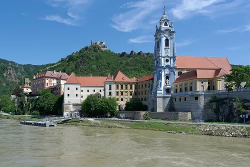 Stift Dürnstein in Durnstein, stop 1 on the self-guided walking tour