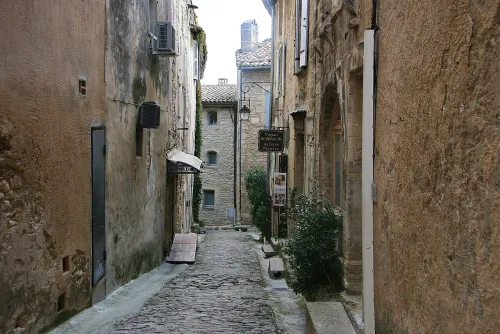 Cobbled lanes of Gordes, stop 4 on the self-guided walking tour