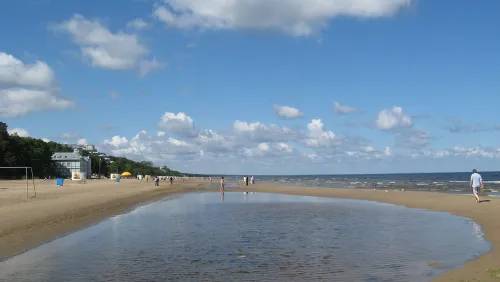 Majori Beach in Jurmala, stop 4 on the self-guided walking tour