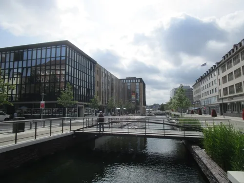 Holstenfleet in Kiel, stop 2 on the self-guided walking tour