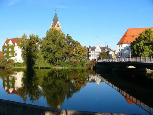 Luitpoldbrücke in Landshut, stop 9 on the self-guided walking tour