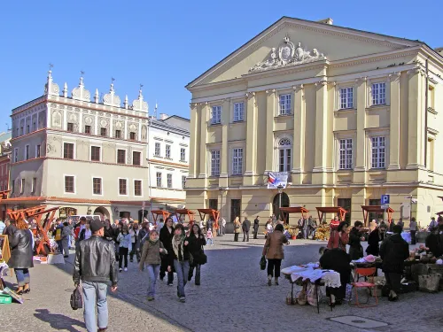 Old Town Market Square in Lublin, stop 2 on the self-guided walking tour