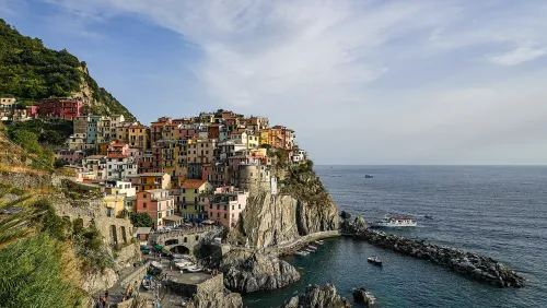 Manarola Harbour, stop 2 on the self-guided walking tour