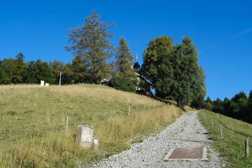 Calvaire du Mont d'Arbois in Megeve, stop 4 on the self-guided walking tour