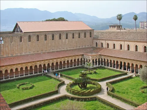Benedictine Cloister in Monreale, stop 4 on the self-guided walking tour