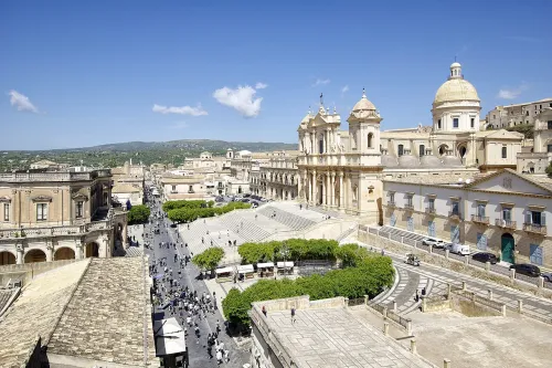 Piazza del Municipio in Noto, stop 6 on the self-guided walking tour