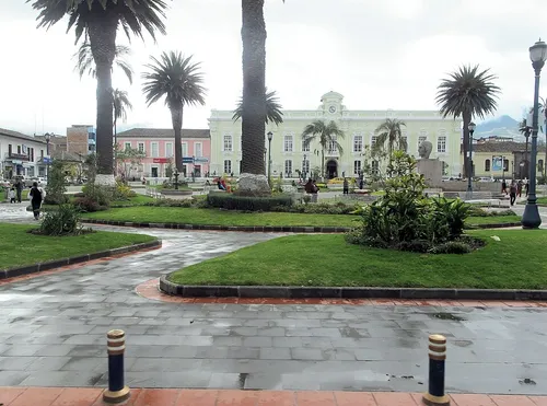 Parque Bolívar i Otavalo, stop 3 på den selvguidede vandretur