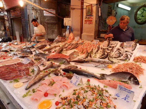 Capo Market in Palermo, stop 10 on the self-guided walking tour
