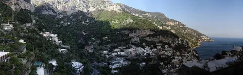 Via Cristoforo Colombo viewpoint in Positano, stop 1 on the self-guided walking tour