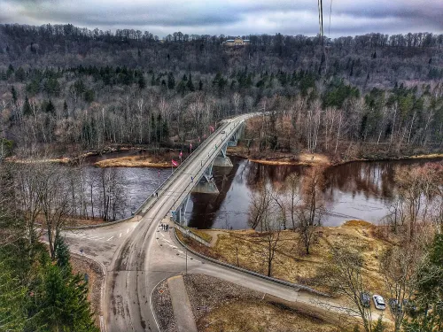 Gauja Cable Car in Sigulda, stop 8 on the self-guided walking tour