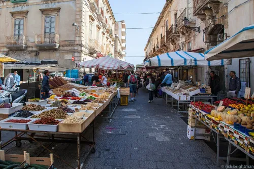 Ortigia Market in Siracusa, stop 3 on the self-guided walking tour