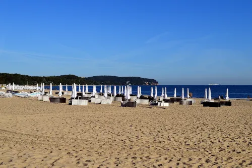 Sopot Beach, stop 6 on the self-guided walking tour