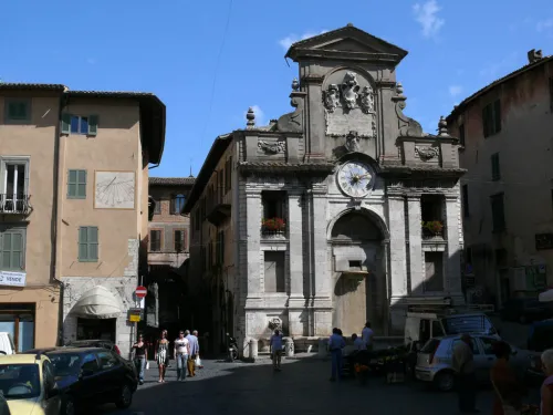 Piazza del Mercato in Spoleto, stop 3 on the self-guided walking tour