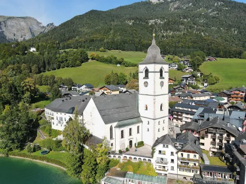 Pilgrimage Church of St. Wolfgang in St Wolfgang, stop 1 on the self-guided walking tour
