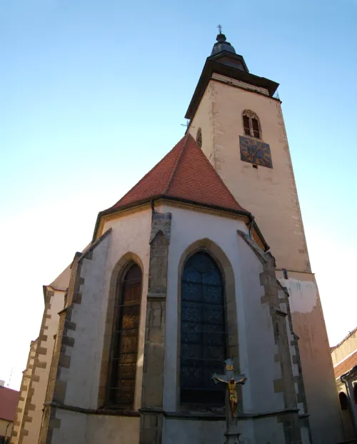 Church of St. James in Telc, stop 5 on the self-guided walking tour