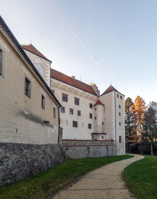 Zámecký park (Château Park) in Telc, stop 6 on the self-guided walking tour