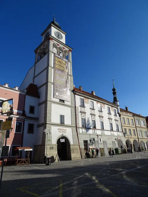 Museum and Gallery in the Old Town Hall in Trebon, stop 2 on the self-guided walking tour
