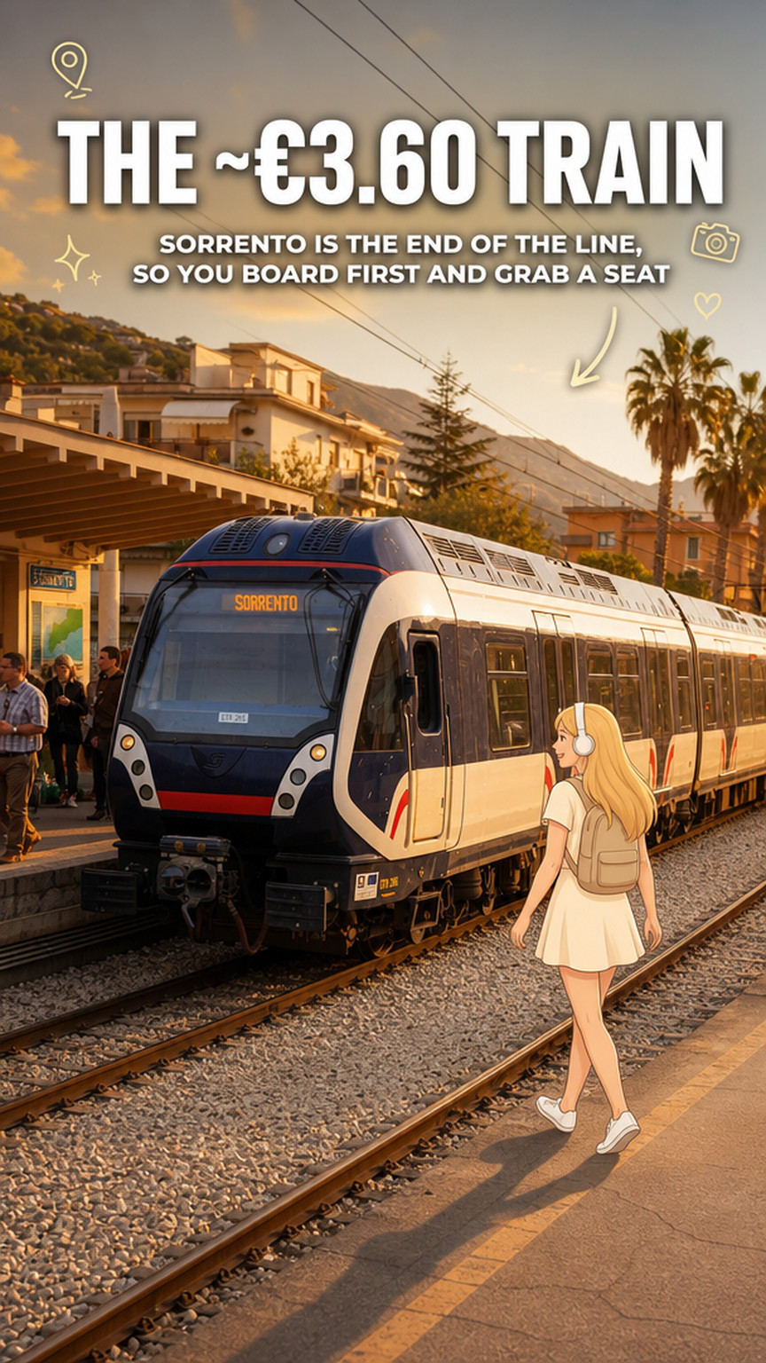 Circumvesuviana train at Sorrento