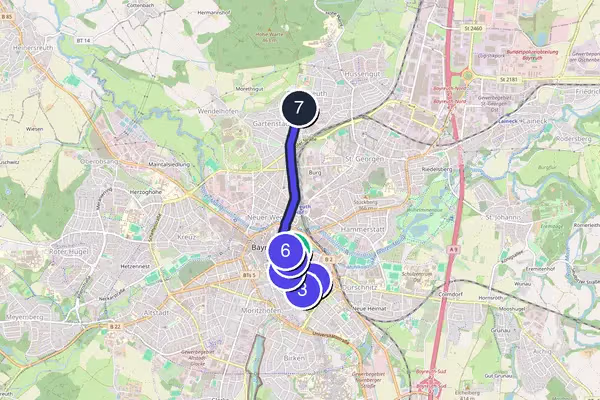 Bayreuth Walking Tour Map