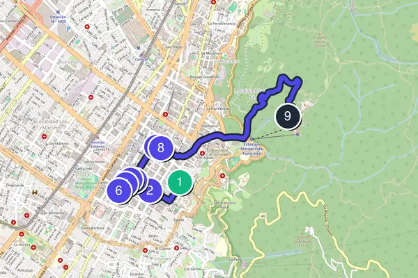 Bogotà Walking Tour Map