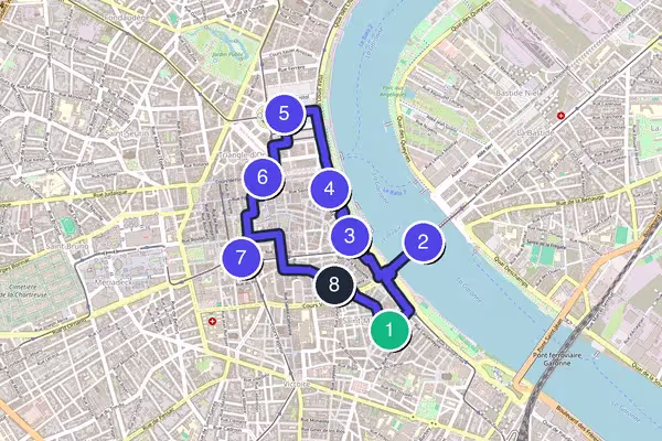 ボルドー Walking Tour Map