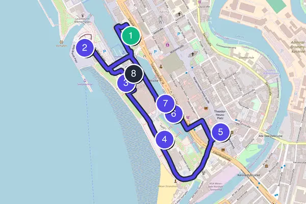 Bremerhaven Walking Tour Map