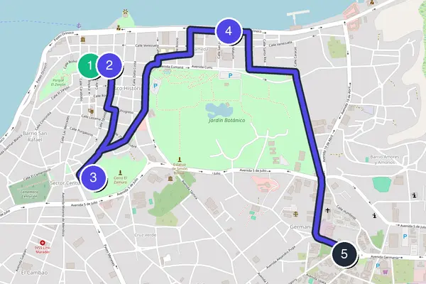 Ciudad Bolívar Walking Tour Map