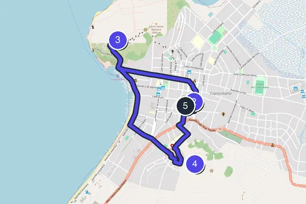 Copacabana Walking Tour Map