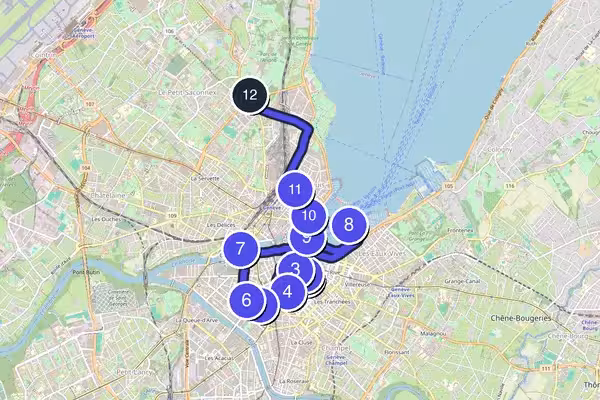 Ginevra Walking Tour Map