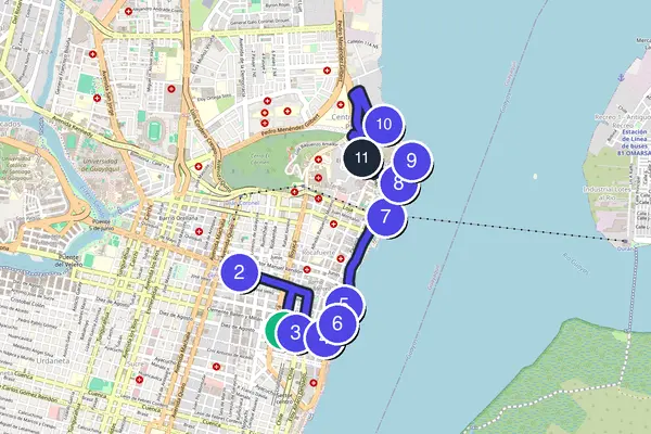 Guayaquil Walking Tour Map