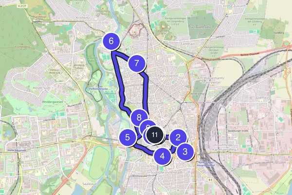 Halle (Saale) Walking Tour Map