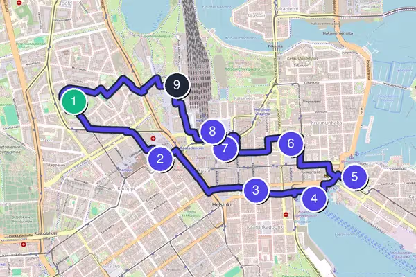 ヘルシンキ Walking Tour Map