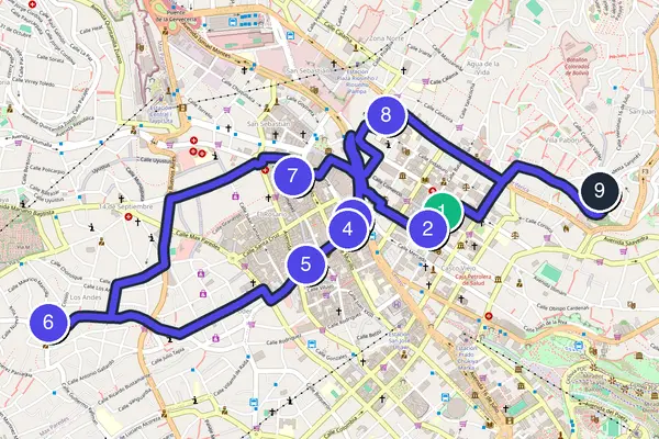 La Paz Walking Tour Map