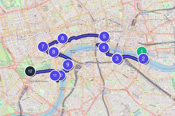 ロンドン Walking Tour Map