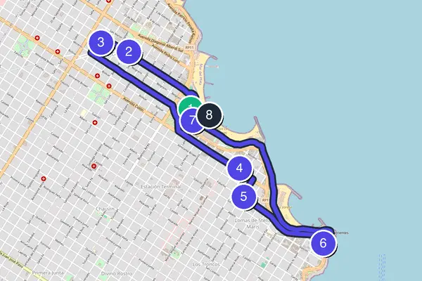Mar del Plata Walking Tour Map