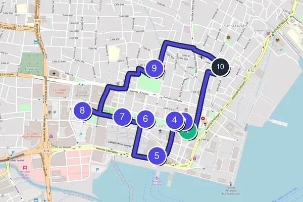 Maracaibo Walking Tour Map