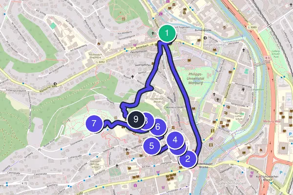 Marburg Walking Tour Map
