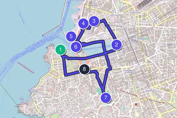 マルセイユ Walking Tour Map
