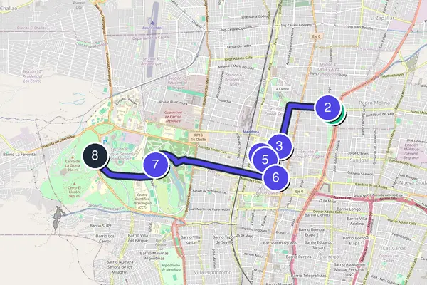 Mendoza Walking Tour Map
