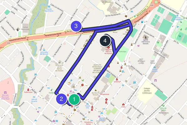 Otavalo Walking Tour Map